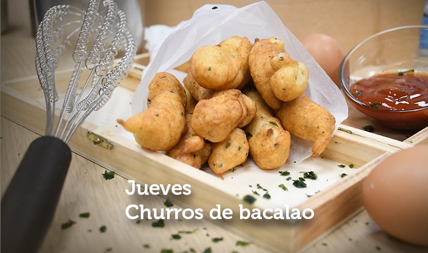 Churros de bacalao